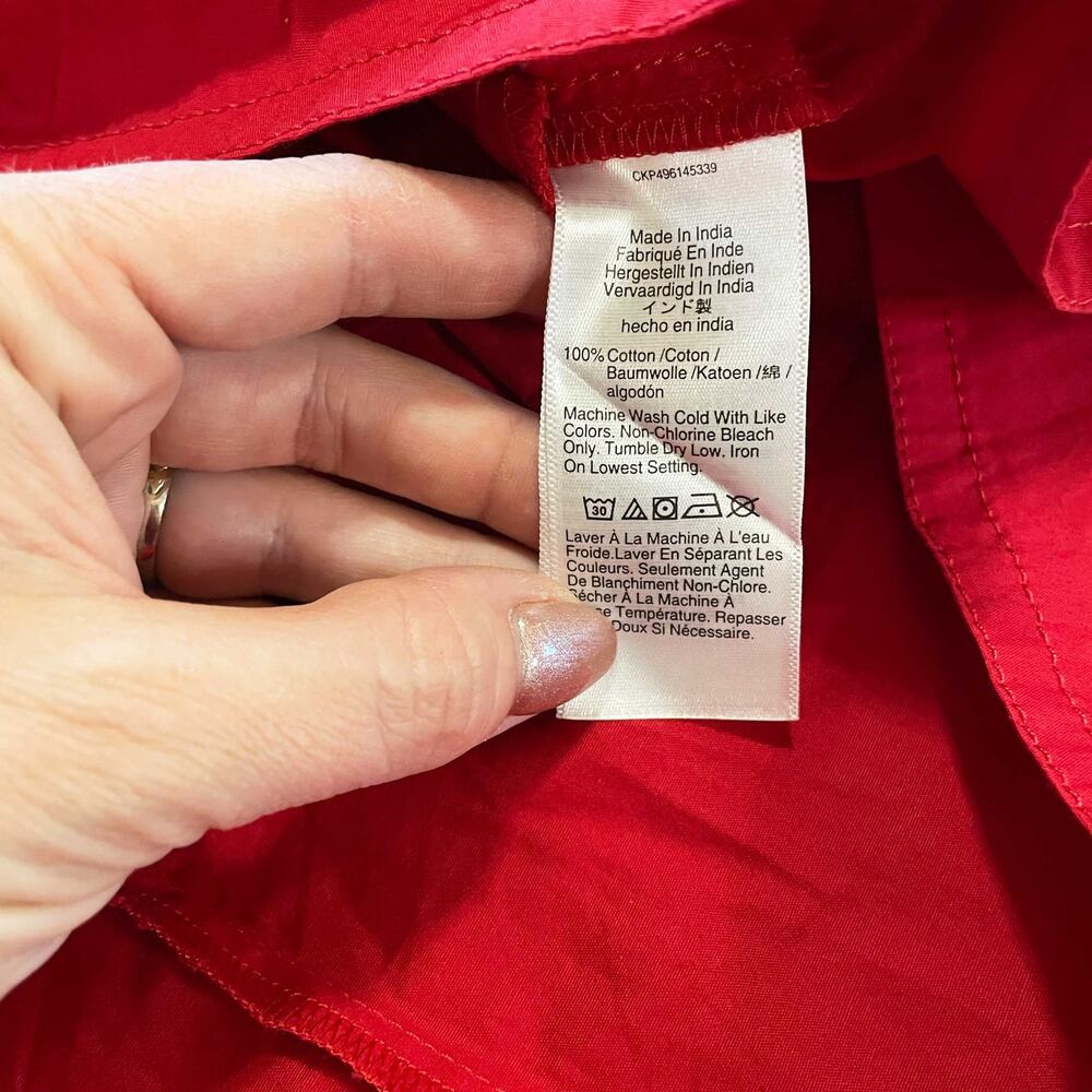 Madewell Flutter Sleeve Button-Front Mini Dress R… - image 7